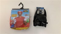 Adult Super Mario Costume Access Kit & Batman Mask