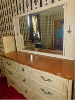 9 DRAWER DRESSER WITH MIRROR 34"H BASE WITH