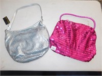 PINK PURSE, AND SILVER SASHA PURSE NEW WITH TAGS