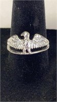 Silver Eagle Size 8 Ring