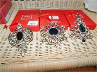 3 LENOX SILVER PLATED