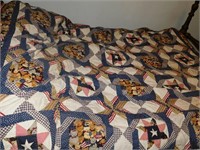 TEDDY BEAR FULL SIZE QUILT WITH ONE STAIN NOTED,