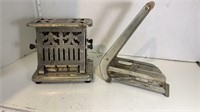 vintage Toaster and Fry Cutter Kitchen Items