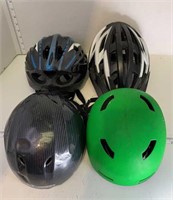 4 Kid’s Bike Helmets Lot