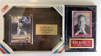 2 Baseball Card & Plaques M.McGwire & A. Belle