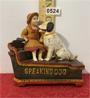 Cast Iron Speaking Dog Bank