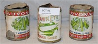 3 VTG. VEGETABLE CANS - NEBRASKA