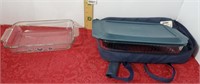 Pyrex Baking Dish w/ Lid & Carry Case & Anchor
