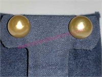 Large pearl sterling silver earrings