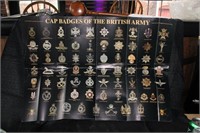 Cap Badges of the British Army Poster