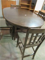 Bar Height Dining Table with 4 Chairs