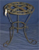 Wrought Iron Plant Stand 12" round x 18" tall