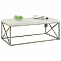 MONARCH COFFEE TABLE WITH CHROME FRAME, 44 x 16 x