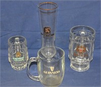 4  Beer Glasses & Mugs