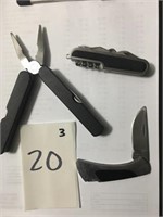 Multi Tool & (2) Pocket Knives