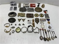 LARGE LOT OF SMALL COLLECTIBLES LIGHTERS, MILITARY