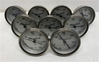 LOT OF 9 MARSHALL TEMPERATURE GUAGES