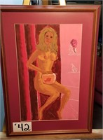Nude Watercolor Professionally framed