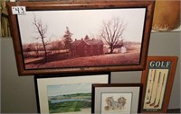 4 pictures-Farm House, Old Ladies,