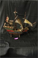 Very Early Hand Painted Model Ship