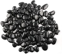 (2)7lb Black Pebbles for Plants/Fish Tank