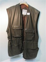 Men's Leather Vest Brown - Size Medium