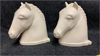 Horse head book ends 6.5 tall 6”wide