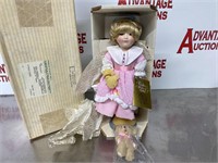1984 Goldie locks and bear Franklin porcelain doll