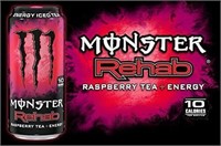 24pk Monster Rehab Raspberry Tea + Energy 15.5oz