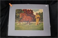 Horse and Trainer print