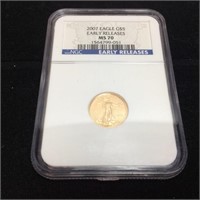 2007 $5 GOLD EAGLE GRADE MS70 BY NGC