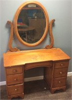 VINTAGE VANITY DESK WITH MIRROR