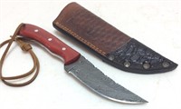 CUSTOM HAND MADE FULL TANG DAMASCUS BOWIE KNIFE &