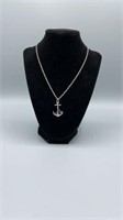 Rope and anchor necklace- new