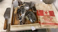 Assorted Kitchen Utensils and Red Star Yeast Sacks