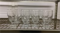 Lot of 8 Clear Glasses