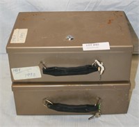 2 LOCKING SAFE BOXES W/KEYS