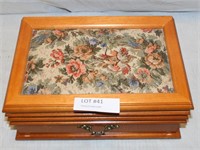 VINTAGE JEWELRY BOX WITH CONTENTS