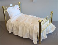 American Girl Doll Samantha's Brass Bed & Commode