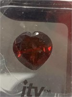 2.580CT HEART SHAPE RED GARNET