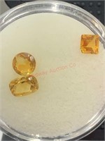 1.24CT TOTAL WEIGHT 3 CITRINE STONES