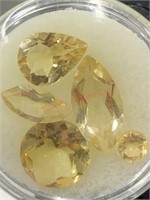8.32CT TOTAL WEIGHT 5 CITRINE STONES