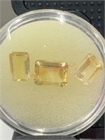 3.15CT TOTAL WEIGHT 3 CITRINE STONES