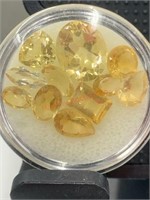 10.37CT TOTAL WEIGHT 11 CITRINE STONES