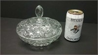Lovely Pressed Glass Lidded Candy Bowl