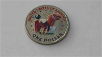 1979 US Colorized One Dollar Coin W/ COA