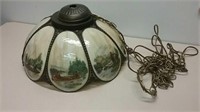 Vintage Hanging Light Shade Direct Wire Currier &