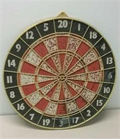 Double Sided Dart Board Made In England 17"D