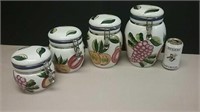 Tuscano Orchard Ceramic Kitchen Canisters