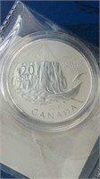 2013 Canada Fine Silver $20 Whale Coin NO TAX